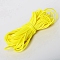 Waxed Polyester Cord, Round, Yellow, 1mm, 15m/bundle