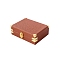 Wood with Imitation Leather Mini Suitcase Model, Micro Landscape Dollhouse Accessories, Pretending Prop Decorations, Sienna, 49x41x21mm