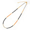 Vintage Short Colorful Glass Seed Beaded Necklace, Black