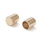 201 Stainless Steel Cord Ends, End Caps, Column, Real 24K Gold Plated, 6x5mm, Inner Diameter: 4mm