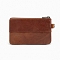 DIY Imitation Leather Change Purse Making Kits, including Fabric, Zipper, Saddle Brown, 8x12x1cm