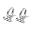 Brass Stud Earring Findings, Cadmium Free & Nickel Free & Lead Free, Platinum, 13x8.5mm, Pin: 0.9mm