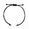 Braided Waxed Cord for DIY Bracelet Making, with 304 Stainless Steel Loop, Stainless Steel Color, Single Length: about 13~14cm