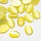 Cat Eye Cabochons, Oval, Yellow, 12x10x2mm
