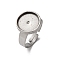 Adjustable 304 Stainless Steel Finger Rings Components, 201 Stainless Steel Plain Pad Ring Base Findings, Flat Round, Stainless Steel Color, Tray: 12mm, Inner Diameter: 18mm