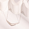 304 Stainless Steel V Shaped Pendant Necklaces for Women, Non-Tarnish, Stainless Steel Color, 15.71 inch(39.9cm)