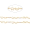 Brass Star & Moon Link Chains, with ABS Plastic Imitation Pearl Beaded, Soldered, with Spool, Real 18K Gold Plated, 13.5x3mm, 8x8x0.5mm, 10x6x0.5mm