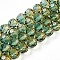 Baking Paint Transparent Glass Beads Strands, Round, Faceted(32 Faceted) , Olive Drab, 8mm, Hole: 1.2~1.4mm, about 64~67pcs/strand, 19.29~19.88 inch(49~50.5cm)