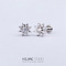Stainless Steel Micro Pave Clear Cubic Zirconia Cartilage Earrings for Women Men, Flat Back Earring, Flower, 6mm, Pin: 1.2mm