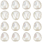 30Pcs Spray Painted ABS Plastic Beads, Imitation Pearl, Oval, Dyed, AB Color Plated, White, 16x13.5x10mm, Hole: 2mm