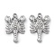 304 Stainless Steel Rhinestone Pendants, Scorpion, Stainless Steel Color, 18x11.5x3mm, Hole: 1.5mm