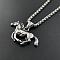 Stainless Steel Horse Animal Pendant Punk Street Hip-hop Necklaces, Stainless Steel Color