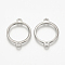 Tarnish Resistant 201 Stainless Steel Links connectors, Ring, Stainless Steel Color, 24x19x1mm, Hole: 1.5mm