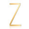 201 Stainless Steel Links connectors, Letter, Golden, Letter.Z, 37x20x1mm, Hole: 1mm