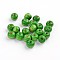 Natural Wood Beads, Dyed, Lead Free, Round, Green, about 8mm in diameter, hole: 3mm
