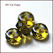 K9 Glass, Imitation Austrian Crystal Beads, Grade AAA, Faceted, Flat Round, Olive, 12x7.5mm, Hole: 0.9~1mm