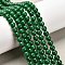 Natural Teal Jade Round Beads Strands, Dyed, 6mm, Hole: 1mm, about 65pcs/strand,15.7 inch