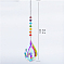 Chakra Theme K9 Crystal Glass Big Pendant Decorations, Hanging Sun Catchers, Teardrop, Colorful, 44.5cm