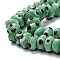 Rondelle Evil Eye Lampwork Bead Strands, Dark Sea Green, 9~11x5~6mm, Hole: 2mm, about 50pcs/strand, 11 inch