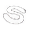 Non-Tarnish 304 Stainless Steel Curb Chain Necklaces, with Lobster Claw Clasps, Stainless Steel Color, 23.77 inch(60.4cm), 3mm