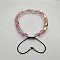 Adjustable Electroplated Faceted Cube Glass Braided Beaded Bracelets for Women Men