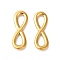 Ion Plating(IP) 304 Stainless Steel Pendants, Infinity Charms, Real 18K Gold Plated, 23.5x8x2.5mm, Hole: 4x7mm
