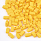 2-Hole Baking Paint Glass Seed Beads, Rectangle, Yellow, 4.5~5.5x2x2~2.5mm, Hole: 0.5~0.8mm