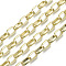 Unwelded Iron Cable Chains, with Spool, Real 16K Gold Plated, 12.5x8.4x3mm, about 32.8 Feet(10m)/roll