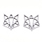 Tarnish Resistant 201 Stainless Steel Pendants, Laser Cut, Geometric Fox, Origami Fox, Stainless Steel Color, 15x14x0.9mm, Hole: 1.4mm