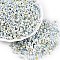 Baking Paint Glass Seed Beads, Round Hole, Peanut, Light Cyan, 4.5x2.5x2.5mm, Hole: 1mm, about 4500pcs/pound