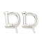 Brass Hoop Earring Findings, Cadmium Free & Nickel Free & Lead Free, D Shape, Real Platinum Plated, 15x10mm, Pin: 1mm