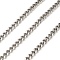 Stainless Steel Curb Chains, Unwelded, with Spool, Stainless Steel Color, 8x6x3mm, 5m/roll