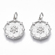 Латунные микропаве прозрачные подвески с фианитом KK-S356-016P-NF-1