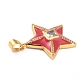 Латунные микропаве прозрачные подвески с фианитом ZIRC-J025-30G-01-2