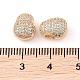 Латунные микропаве прозрачные подвески с фианитом KK-Q816-08G-3