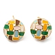 Плоские круглые серьги-гвоздики из латуни KK-C026-12G-1