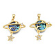 Латунные микропаве прозрачные подвески с фианитом KK-N233-421-3