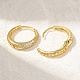 Серьги-кольца из латуни с микропаве из кубического циркония EJEW-H143-25G-4