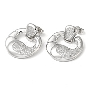 Серьги-гвоздики из латуни с двойной кукурузой и фианитами EJEW-G373-02P