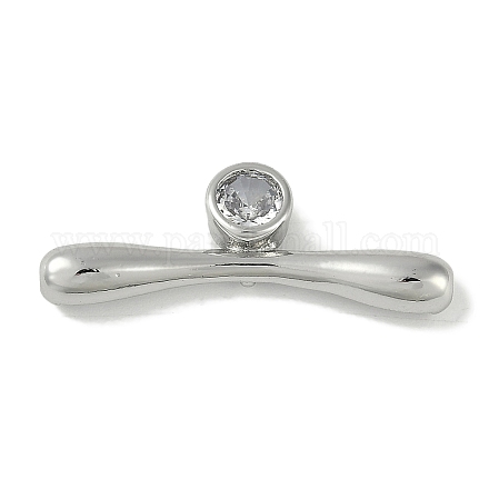 Латунные микро проложить кубического циркония бусы KK-P283-18P-1