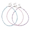 3Pcs 3 Color Glass Seed Beaded Necklaces Set, Zinc Alloy Jewelry, Mixed Color, 14.57 inch(37cm), 1Pc/color