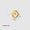 Elegant European and American Stainless Steel Cuff Ring for Women, Oval, Golden