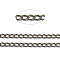 Brass Twisted Chains, Curb Chains, Soldered, with Spool, Lead Free & Nickel Free & Cadmium Free, Antique Bronze, 4x3x0.45mm, about 301.83 Feet(92m)/roll