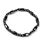 Magnetic Hematite Bracelets, Dark Gray, Inner Diameter: 2-1/8 inch(5.4cm)