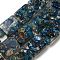 Dyed Natural Imperial Jasper with Resin Beads Strands, Rectangle, Royal Blue, 16x12x6mm, Hole: 1.2mm, about 11pcs/strand, 7.09 inch(18cm)