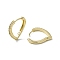 Clear Cubic Zirconia Teardrop Hoop Earrings, Rack Plating Brass Jewelry for Women, Lead Free & Cadmium Free, Real 18K Gold Plated, 20x19.5x2mm, Pin: 0.8mm