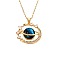 Stylish Hollow Brass & Resin Pendant Necklaces for Daily and Party Wear, Golden, Planet, 15.75 inch(40cm)