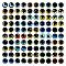 Craft Glass Doll Eyes, Stuffed Toy Eyes, Half Round, Mixed Color, 6mm, about 100pcs/bag