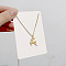 Christmas Stainless Steel Pendant Cable Chain Necklaces, Golden, Deer