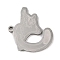 Non-Tarnish 201 Stainless Steel Pendants, Mouse Charm, Stainless Steel Color, 22.5x23.5x1.5mm, Hole: 1mm